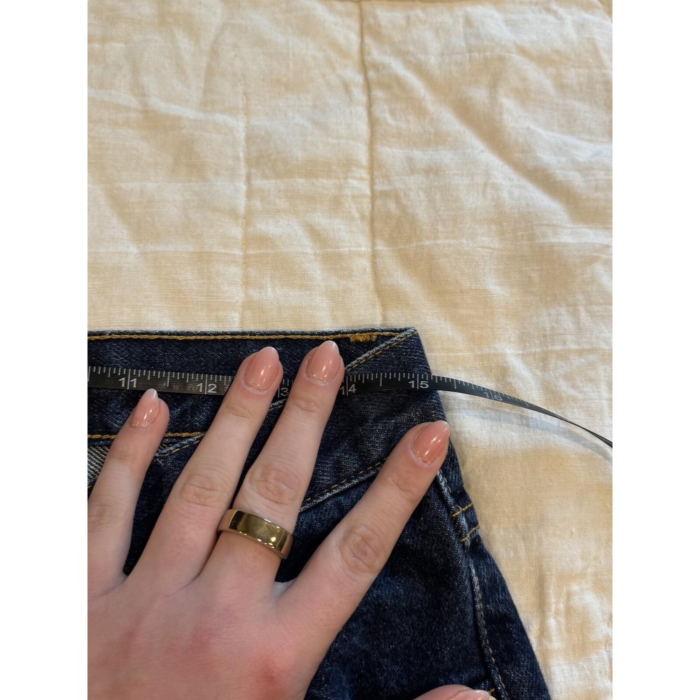 Vintage Express Bleus Women's Dark Wash Midrise, Flare Denim Jeans, Size 9/10 - Picture 8 of 9